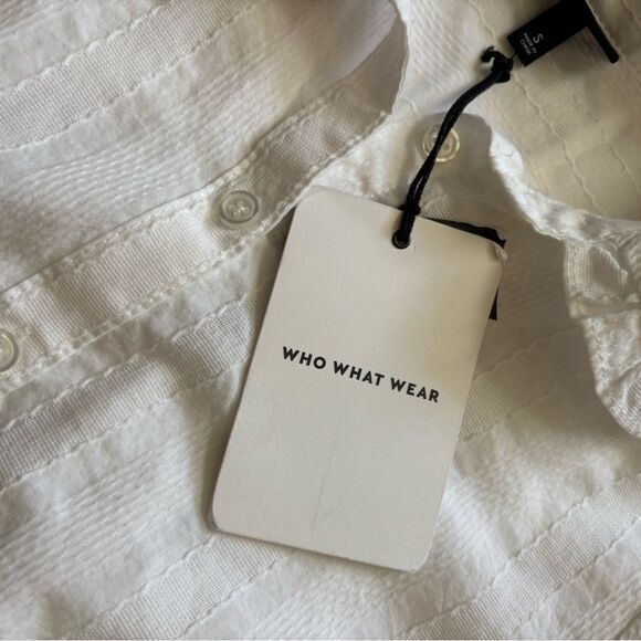 Who What Wear Top White New Button Down Womens Size Small - Picture 4 of 7